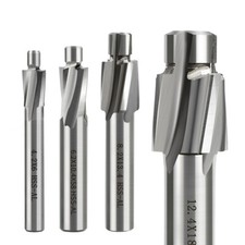 1x Flachsenker HSS M2Zapfensenker Senkbohrer Schaftfräser 4 Zähne M3-M12 Blaue