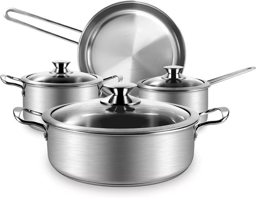 Teilig edelstahl kochtopfset - teilig,