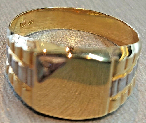 750er gold herren siegelring - 750er,