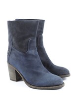 SHABBIES Booties Damen Stiefeletten Gr. DE 39,5 blau Casual-Look
