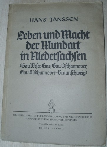 Fachbuch 1943 niedersachsen - fachbuch,