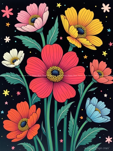 Foto blumen modern pop art - blumen,