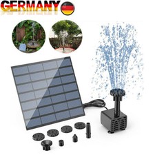 Neu Solar Pumpe Teichpumpe Springbrunnen Gartenbrunnen Brunnen Fontäne Pumpe DE