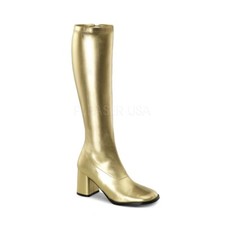 Retro Stiefel GOGO-300 - PU Gold SALE : Schuhgröße - EUR 39