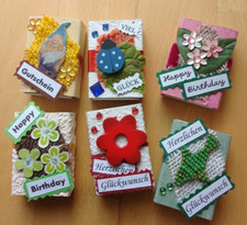 6 Geschenkschächtelchen, verschiedene Anlässe