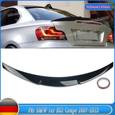 Schwarz Glänz Heckspoiler M4 Style Spoilerlippe für BMW 1er E82 07-13 Heckflügel