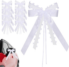 10er Set weiße Autoschleifen