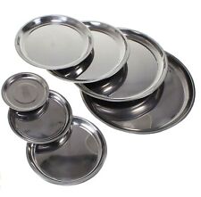 Edelstahl Teller 20-60cm Untersetzer Tablett Geschirr Platte Napf Servierplatte