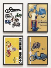 Set: 4 Plakate Simson Schwalbe