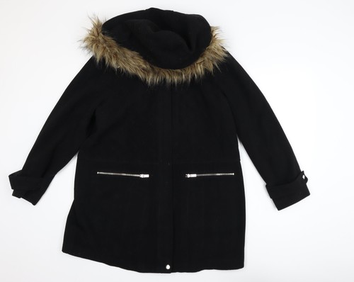 Schwarzer damenparka - schwarzer,