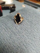 Ring 10kt Gelbgold schwarzer