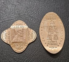 Set of 2 RARE Four Leaf Pope