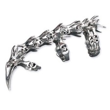 Gothic Gliederring Gelenkring Edelstahl Kralle Vampir Ring Punk Klaue SRR26