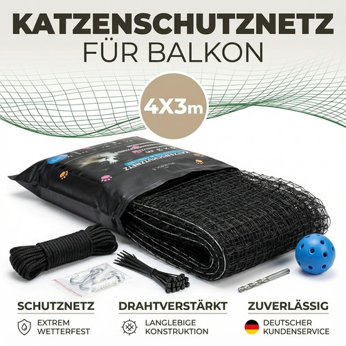 Katzennetz für balkon ohne - katzennetz,