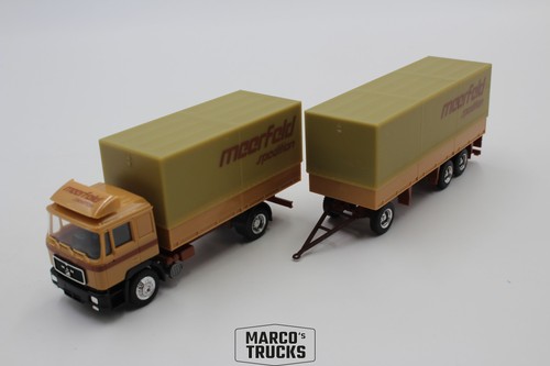 Herpa man f90 planenhängerzug - herpa,