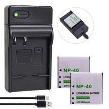 2x NP-40 Battery +Charger