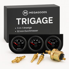 Triple Gauge 52 mm 3-in-1 Öl