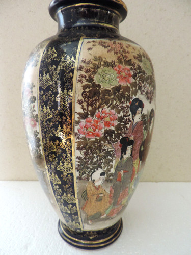 Große antike satsuma vase - satsuma,