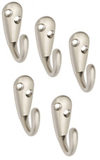 Mantelhaken Garderobenhaken Einzel Kleiderhaken Edelstahl Optik Wand Haken Set