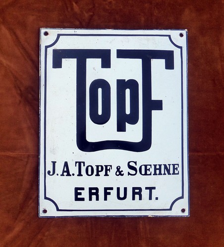 Emailleschild topf soehne - topf, &