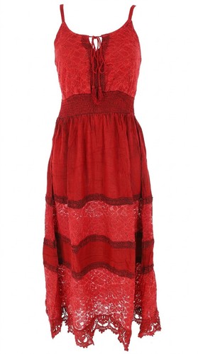 Besticktes boho sommerkleid - besticktes,