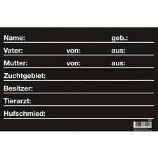 Stalltafel Boxenschild