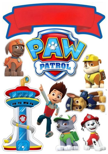 Paw patrol tortenaufleger - patrol,
