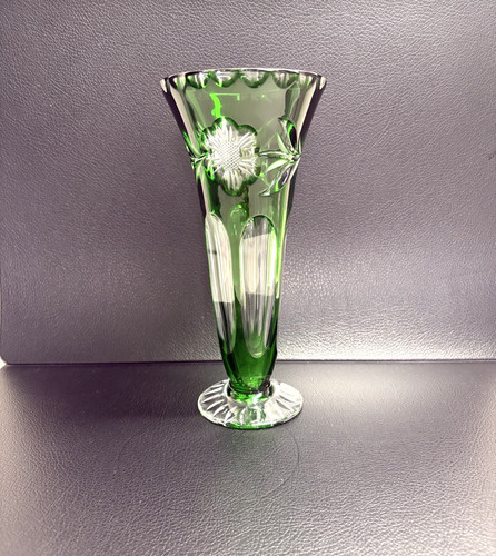 Grüne kristallvase - grüne,