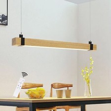 100cm led pendelleuchte holz - led,