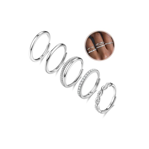 Damen ringe silber verstellbar - damen,