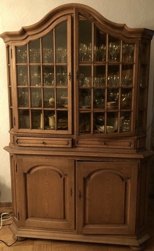 Eckschrank vitrine eiche - eckschrank,
