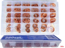 580 teilig Kupferringe Sortiment Kupfer Dichtringe Kupferdichtscheiben Ölablass