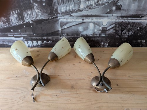 60er doppel wandlampe - 2x, 50/60er