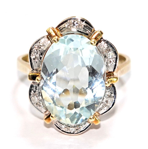 Ring gold aquamarin - ring,