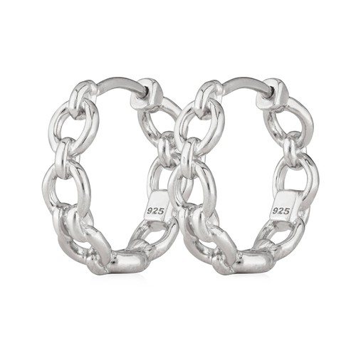 Paar kettencreolen silber 925 - kettencreolen,