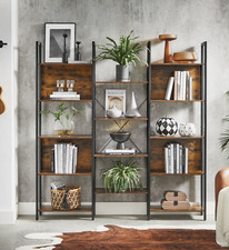 Bücherregal Raumteiler Standregal 14 Ablagen Metallgestell VASAGLE LLS107B01