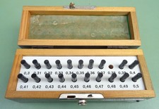 20 Prüfstifte Ø 0,3 - 0,5 mm 0,0005 Messstifte Messstift Prüfdorn Kontrollstift