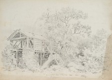 Verfallene Holzhütte in