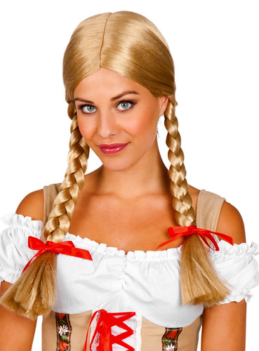 Zopfperücke blond kostüm - blond,