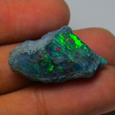 Glatter grüner Opal grob 17,75 kt natürlicher äthiopischer Welo Opal roh, Sch...