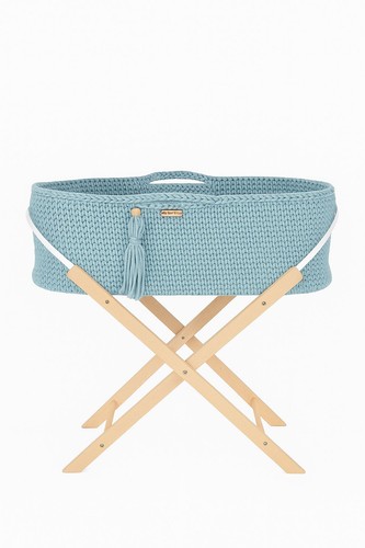 Handgefertigter boho moseskorb - boho,