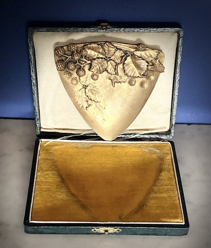 Jugendstil plakette bronze - bronze, mit