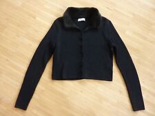Hollister kurze Strickjacke mit Fellkragen Gr. XL schwarz ****NEUWERTIG****