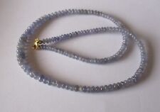 Collier, Tansanit Button, Verschl. Gelb Gold 375, Länge ca. 45 cm