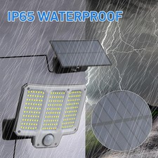 210 LED Solarlampe Solarleuchte mit Bewegungsmelder Außen Fluter Strahler Sensor