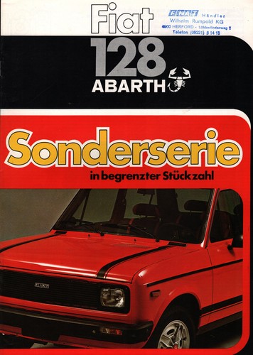 Prospekt fiat 128 sonderserie - prospekt,