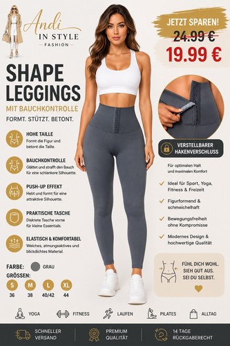 Damen shape leggings - 💎, mit