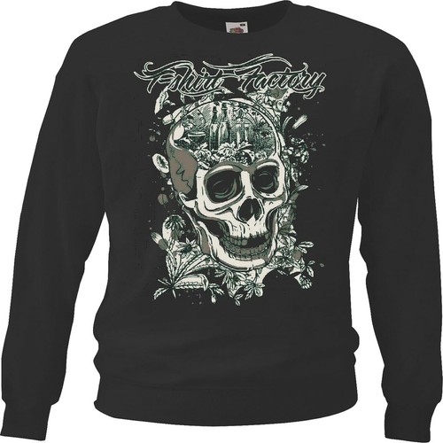 Sweatshirt vintage skull - sweatshirt,