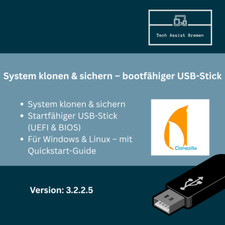 Datenrettung & Klonen mit  Clonezilla USB Boot Stick