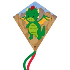 CIM Kinder-Drachen Eddy-S PRINCESS 50x56cm Einleiner-Flugdrachen inkl Drachensch
